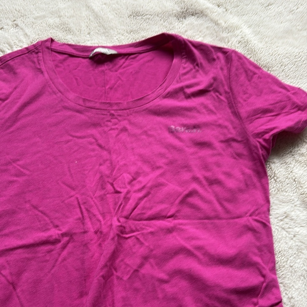 63 Bench Pink Ruched Side Fitted T-Shirt Top Women’s Size XL Y2K Athleisure - Picture 3 of 7